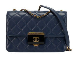 Beauty Lock Flap, Leather, Navy, 22307430 (2016-17), AC/DB/B, 2*